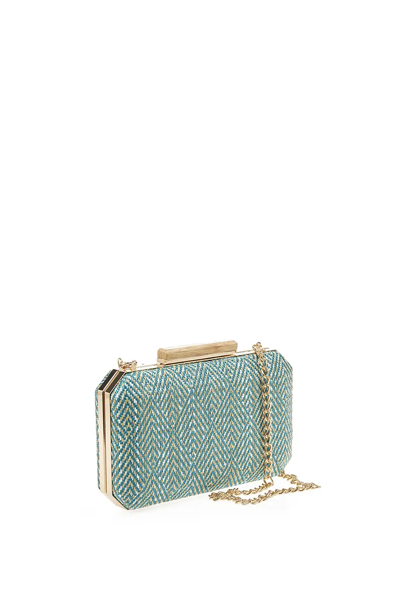 VERDE FASHION | Pochette paglia rombi