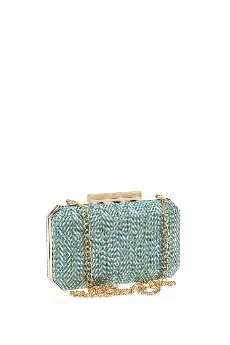 VERDE FASHION | Pochette paglia rombi