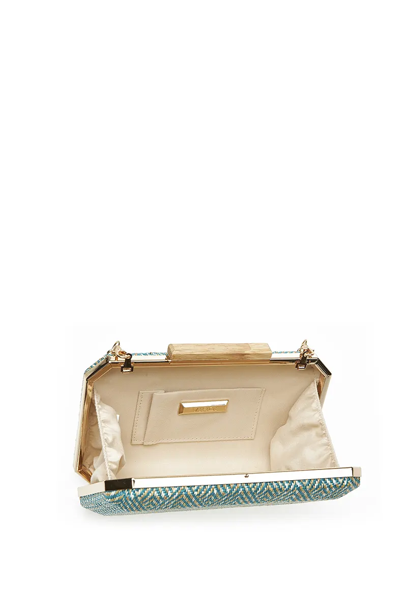 VERDE FASHION | Pochette paglia rombi