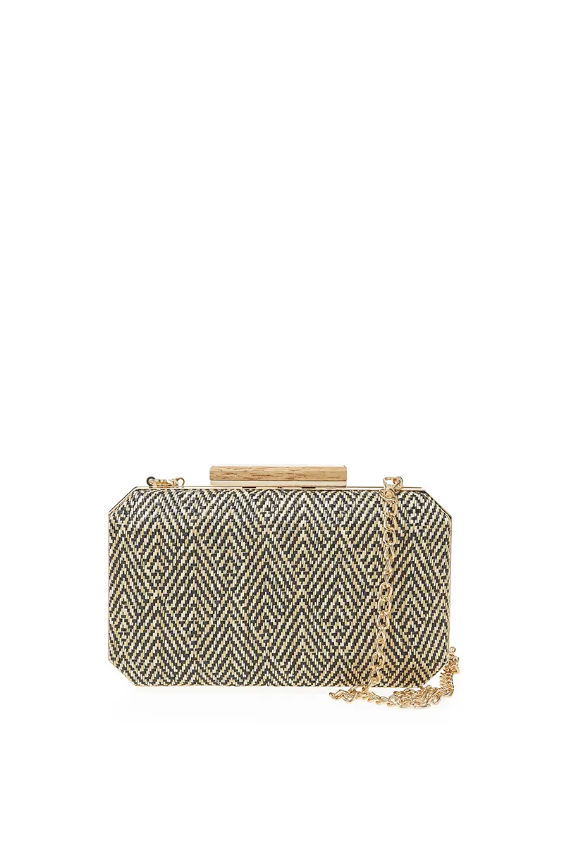 VERDE FASHION | Pochette paglia rombi