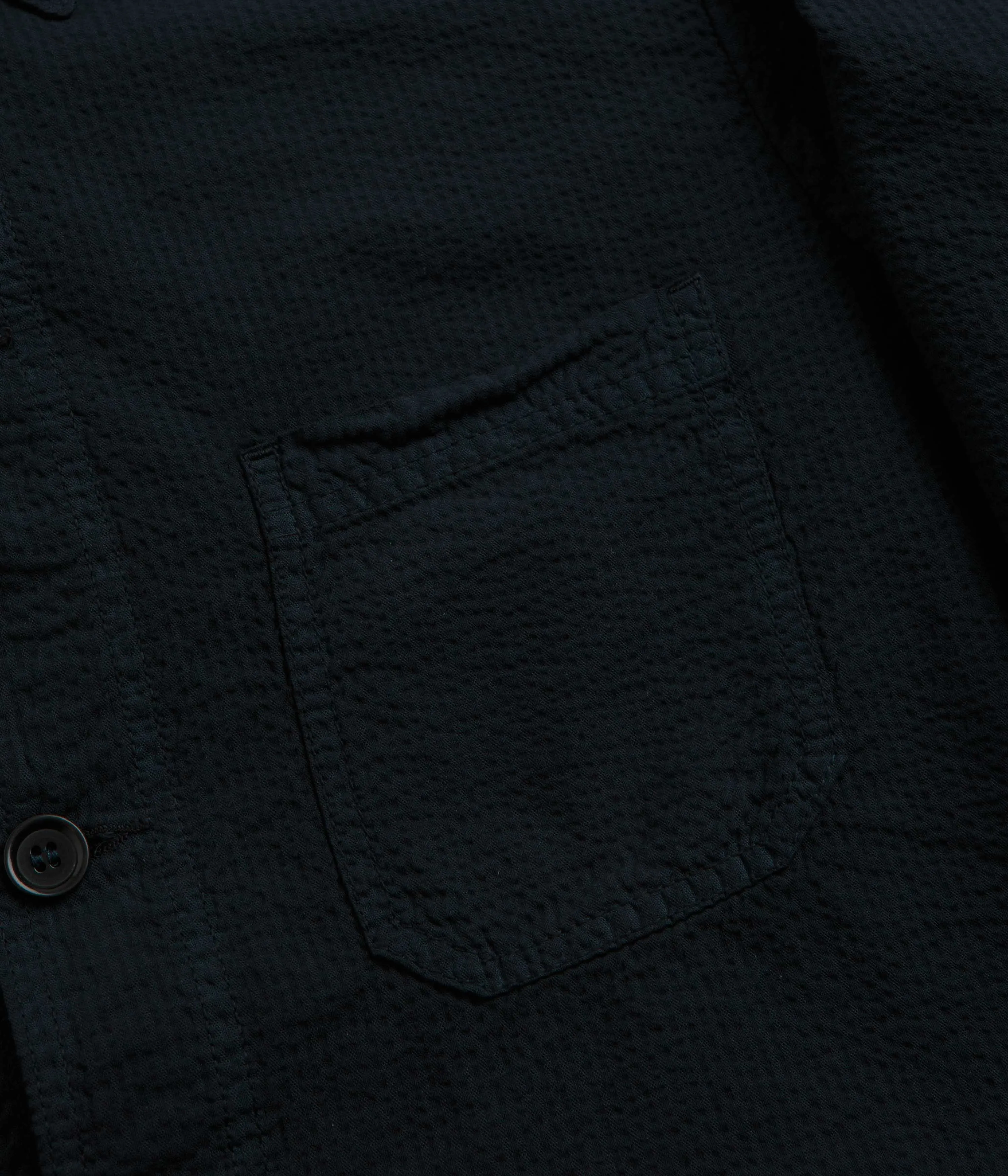 Vetra No.5 Seersucker Workwear Jacket - Navy