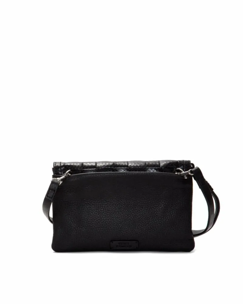 Vince Camuto Handbag CORAH SM CRS BDY BLACK/WOVEN SCALE/NEW REMO