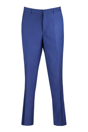 Vinci Modern Fit Flat Front Pre-Hemmed Dress Pants (Blue) OM-TR