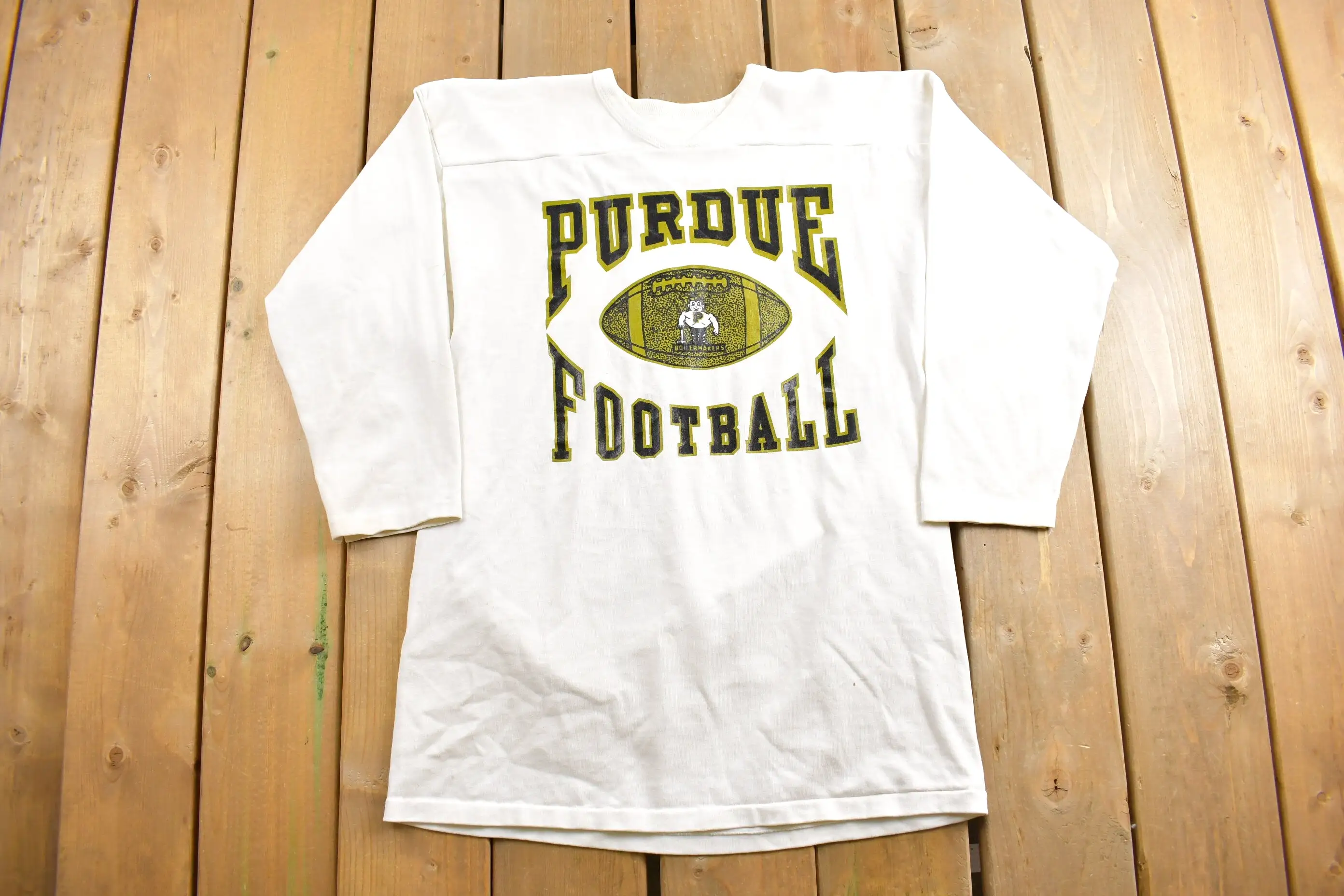 Vintage 1960s Purdue Footbla Jersey / Boilermakers / Made In USA / Sportswear / True Vintage / Single Stitch / 60s 70