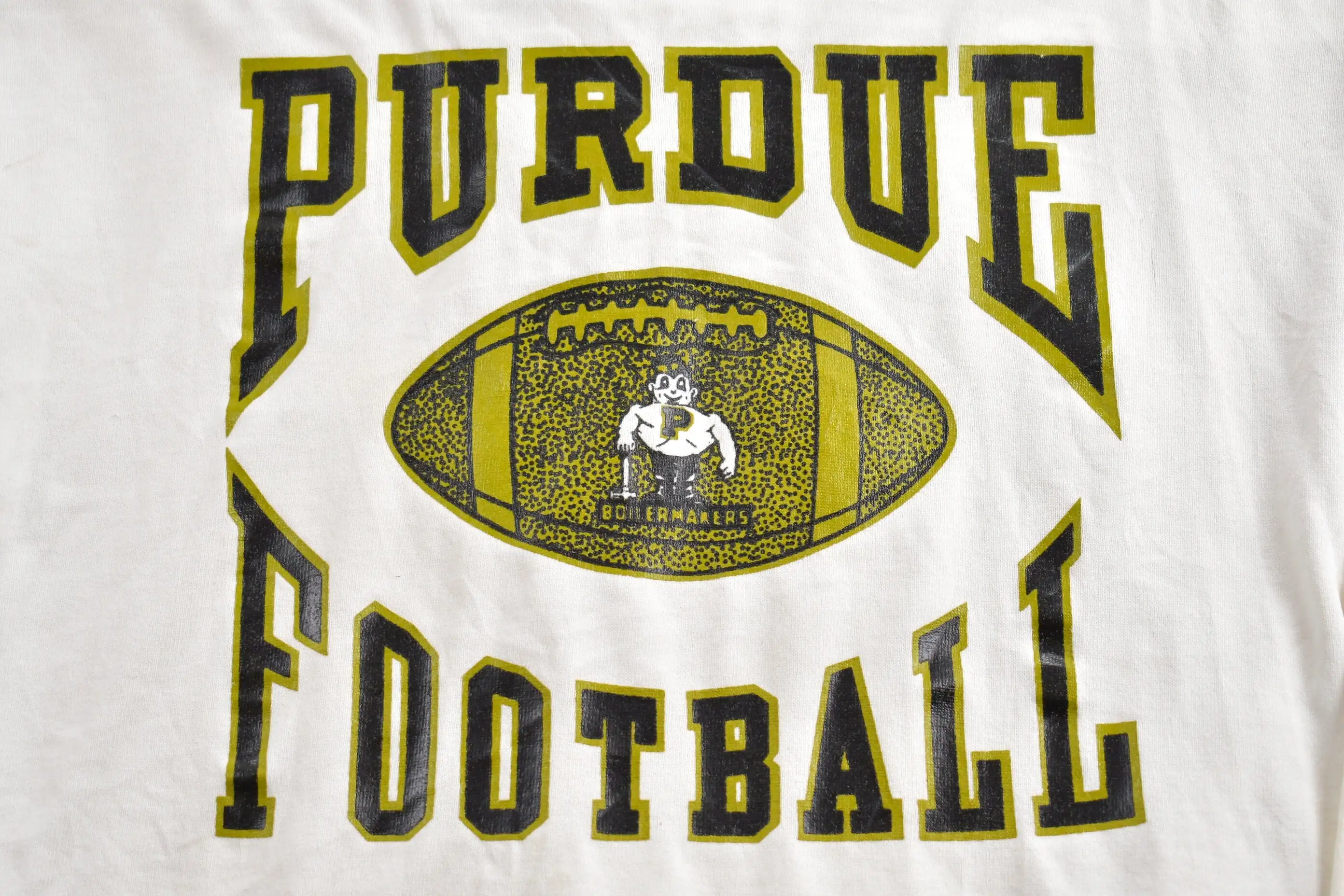 Vintage 1960s Purdue Footbla Jersey / Boilermakers / Made In USA / Sportswear / True Vintage / Single Stitch / 60s 70