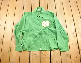 Vintage 1970s University of Notre Dame Fighting Irish Jacket / Embroidered / Varsity Jacket / Sportswear / Americana