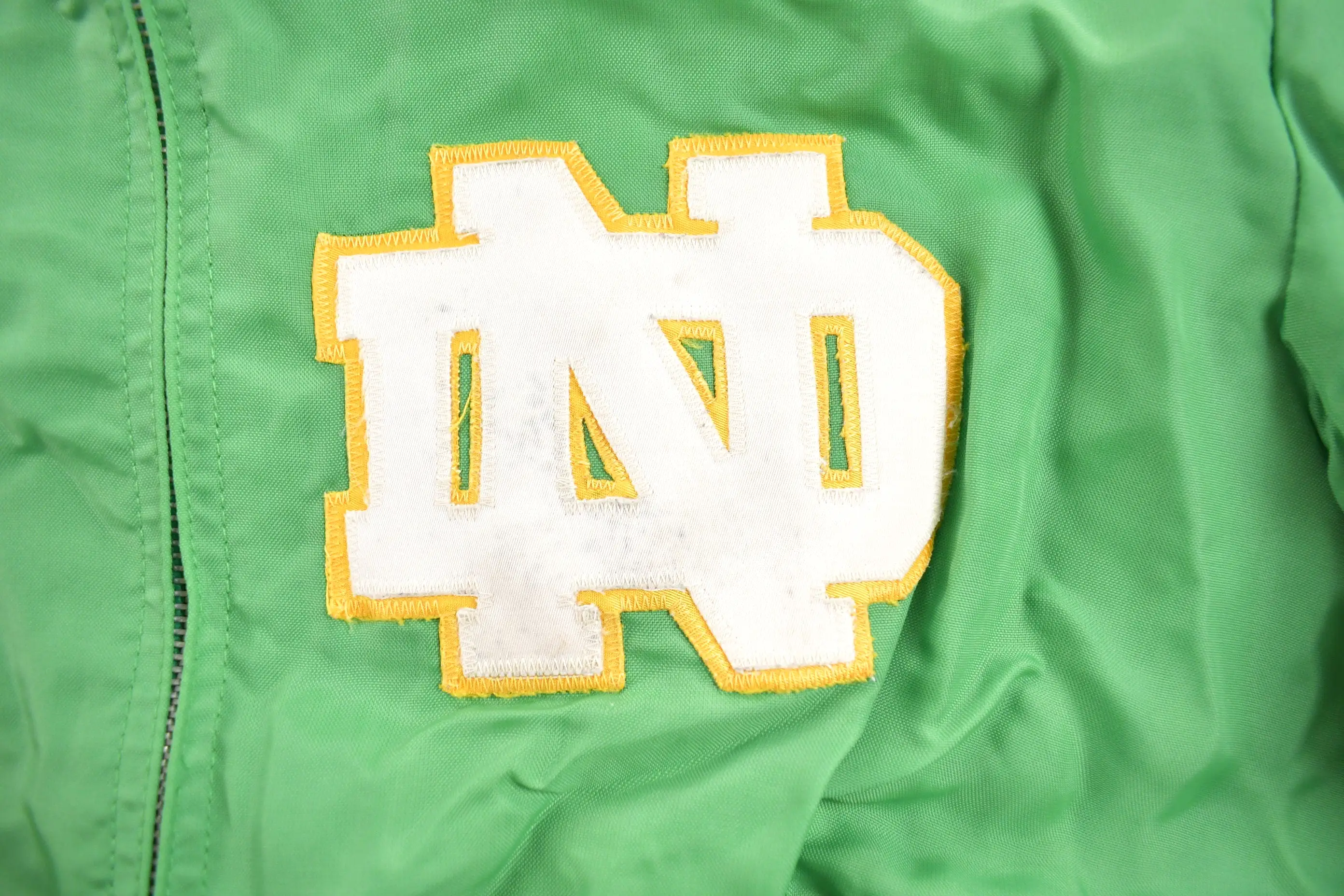 Vintage 1970s University of Notre Dame Fighting Irish Jacket / Embroidered / Varsity Jacket / Sportswear / Americana