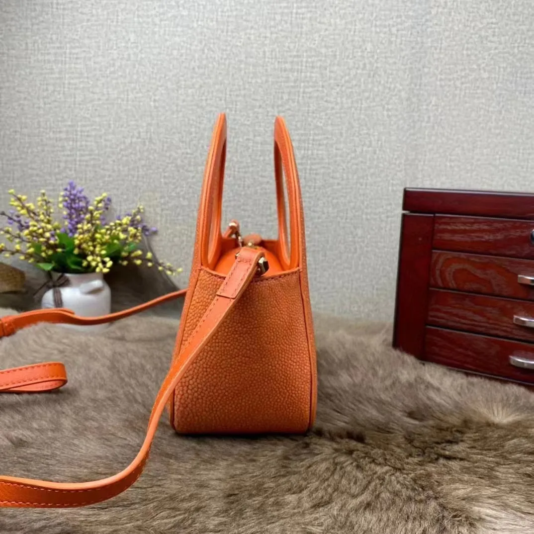 Women's Casual Genuine Stingray Leather Shoulder Messenger Handbag