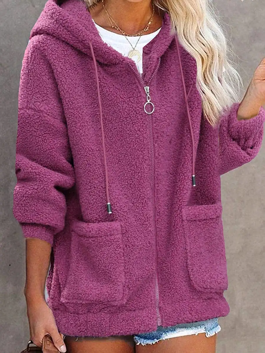 Women's Cozy Hooded Teddy Coat for Fall