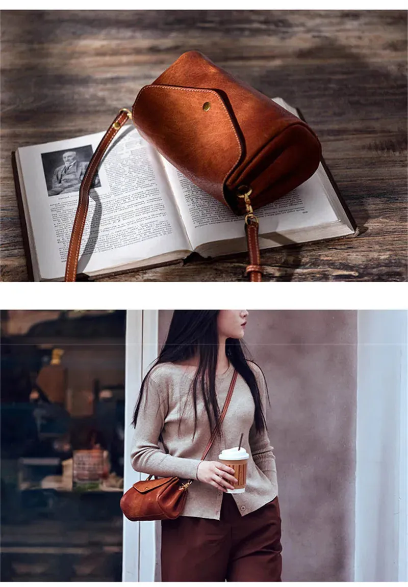 Women's Small Casual Genuine Cowhide Leather Crossbody Handbag