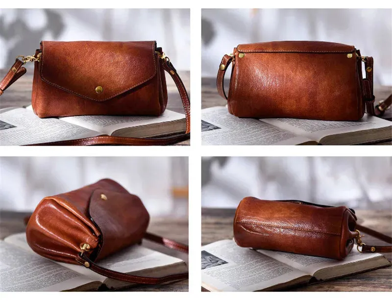 Women's Small Casual Genuine Cowhide Leather Crossbody Handbag