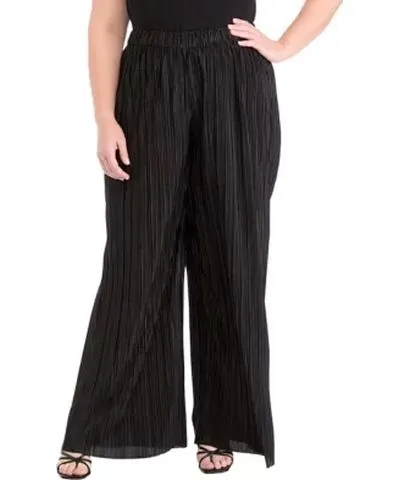 Wonderly Women's Plus Size Pleated Wide Leg Pants