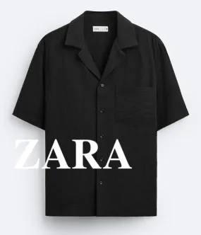 ZARA  |Plain Short Sleeves Shirts